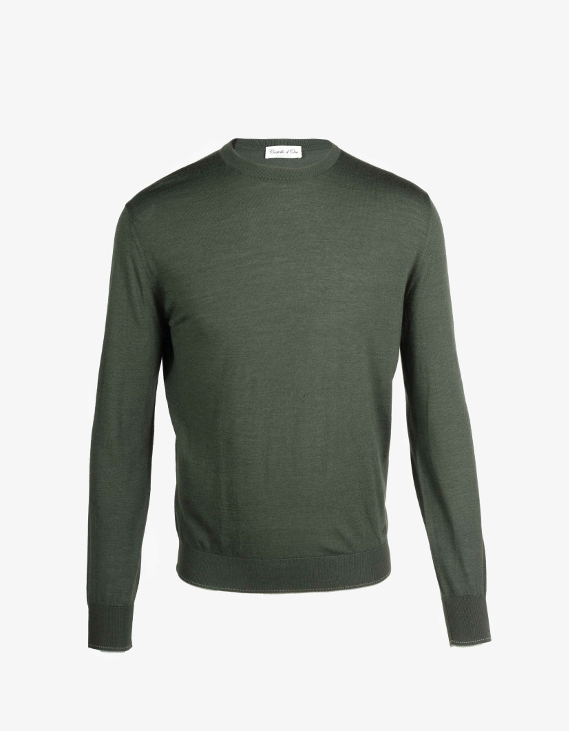 Castello d'Oro Green Round Neck Jumper  image